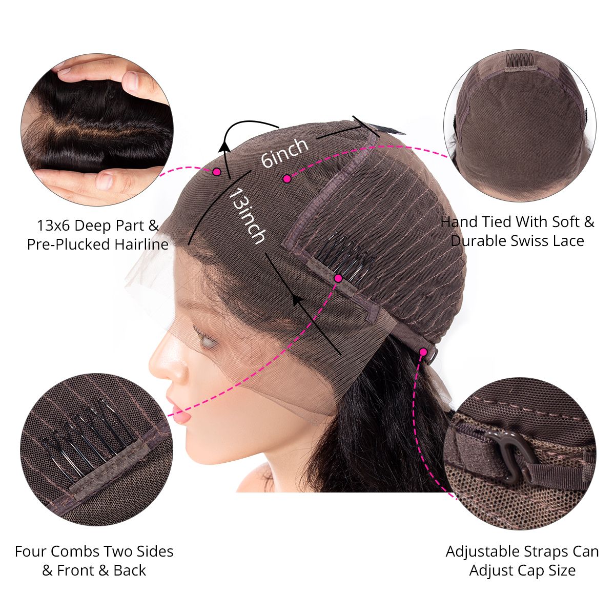 100 human hair wigs for sale Clearance